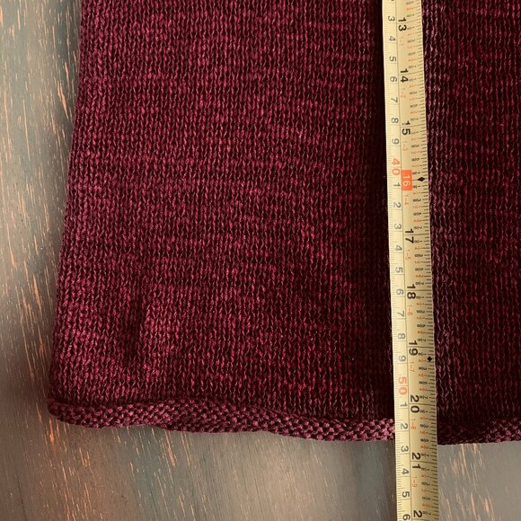 Lord & Taylor burgundy sweater cotton blend women size Small - Picture 6 of 6